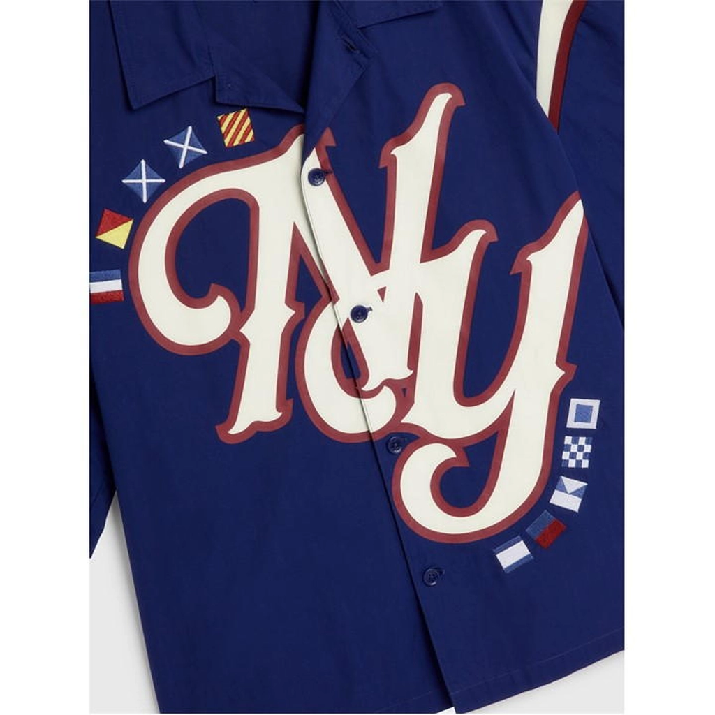 Tommy Hilfiger Tjcu Collegiate Sports Ss Shirt - Blue